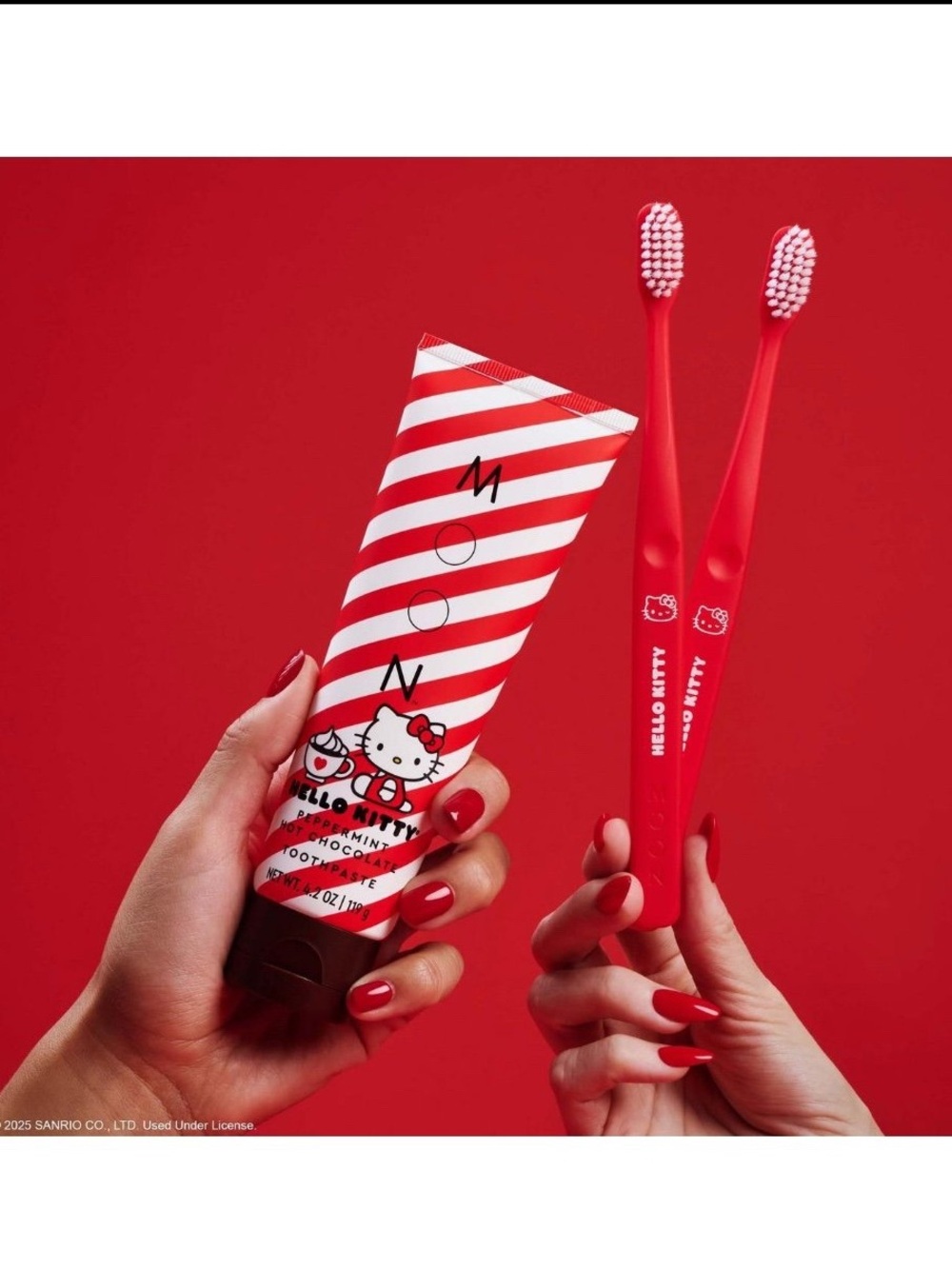Hello Kitty × MOON Oral Beauty Peppermint Hot Chocolate Toothbrush Kit Gift Set